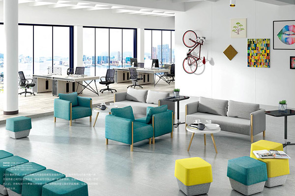 简约休闲办公沙发优质进口布艺设计-森雅图