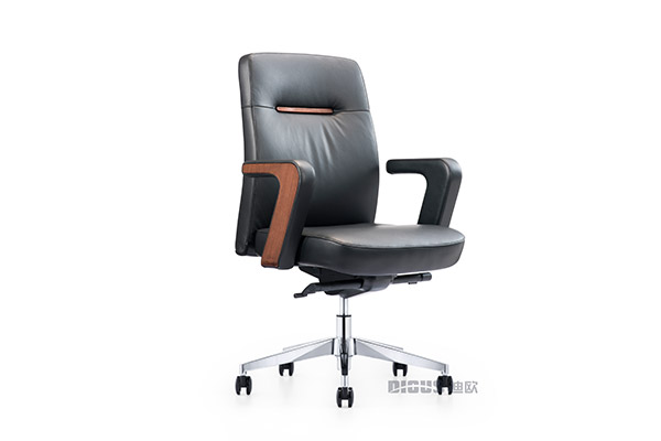 欧美风可活动进口皮质总裁经理配套椅子-ODM