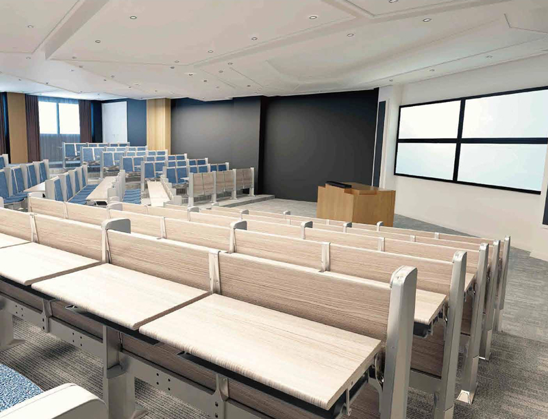 2021-学校会议培训室固定课桌椅-达尔文系列-迪欧教育家具