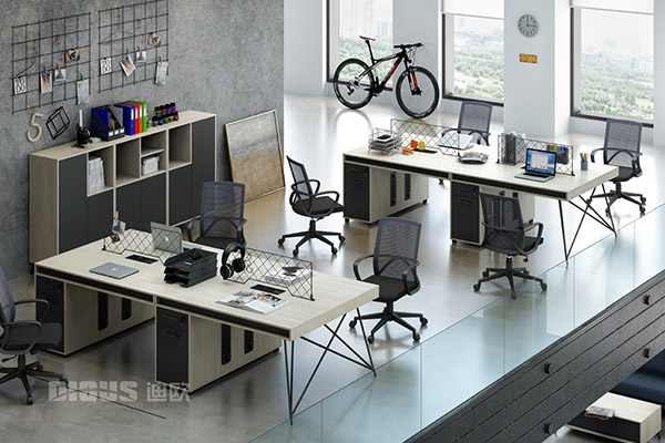 现代办公职员桌办公室办公桌椅-几何