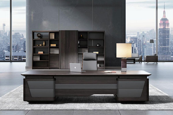 奥特莱斯品牌维朗系列 - 现代老板办公室胶板大班台